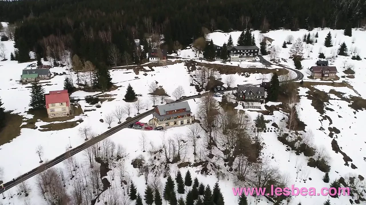 Lesbea Sexy young lesbians swap snow for intimate trib